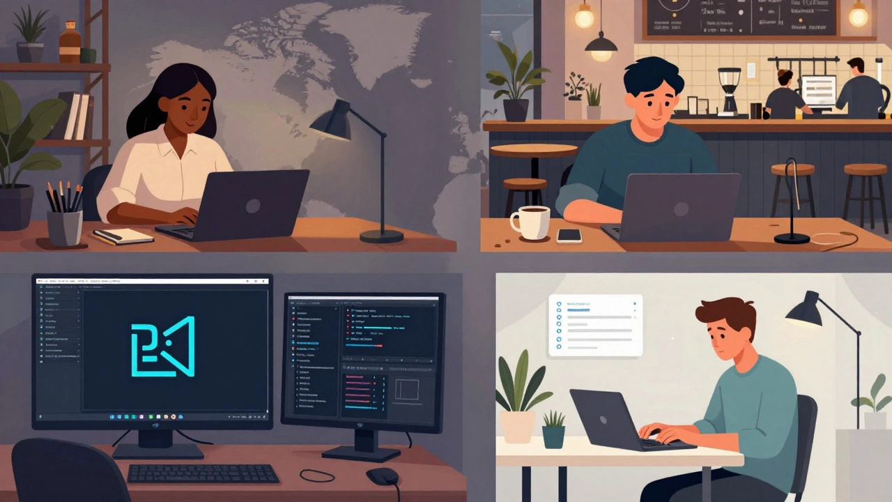 Remote developers from Nairobi, Manila, and Wellington using the same coding tools across the globe.