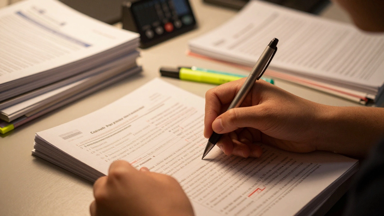 Student studying for standardized tests with books and a timer