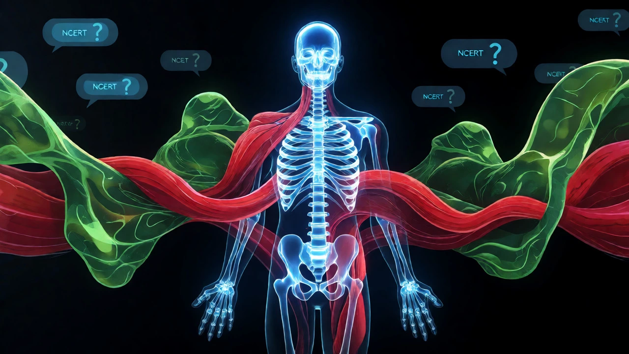 Abstract visualization of study modules forming a skeleton filled by knowledge